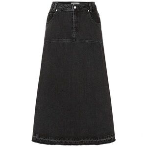 💕 BA&SH volentia denim skirt NEW size 38 black midi, medium wash, dark grey